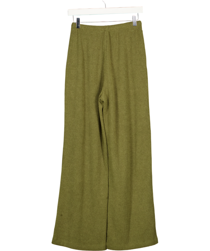 M&S Green Ribbed Knit Elastic Waist UK 8
