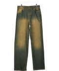 JADED LONDON Black & Brown Acid Washed Baggy Jeans W28