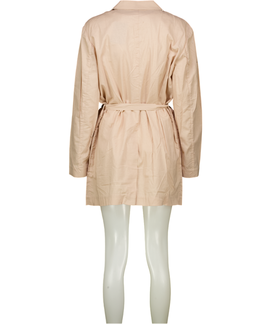 LPA Beige Lightweight Belted Blazer UK S
