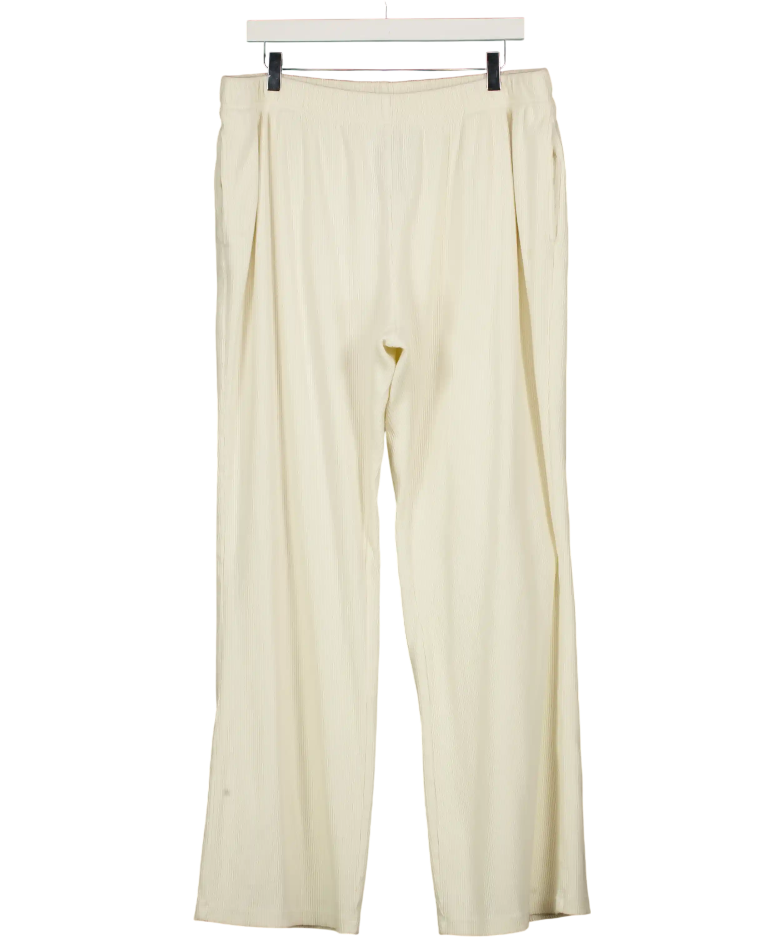 MAEBE Awayday Cream Pleated Wide Leg Trousers UK XXXL