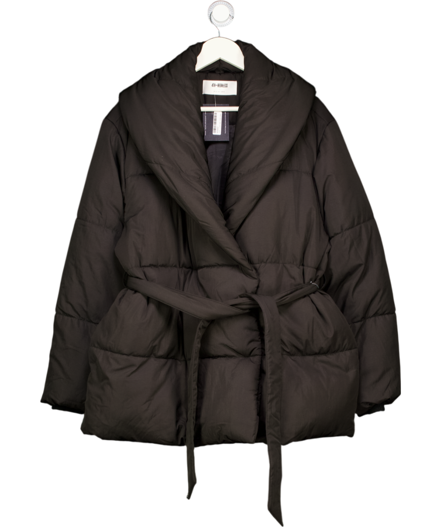 WANDERDOLL Grey Blair Structured Collar Detail Button Through Jacket UK XS