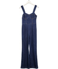 EBBY AND I Blue Denim Corset Top Jumpsuit UK 8