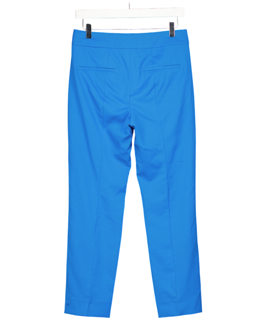DOROTHEE SCHUMACHER Turquoise Blue Tapered Seam Detail Wool Cigarette Trouser Sz1 UK XS