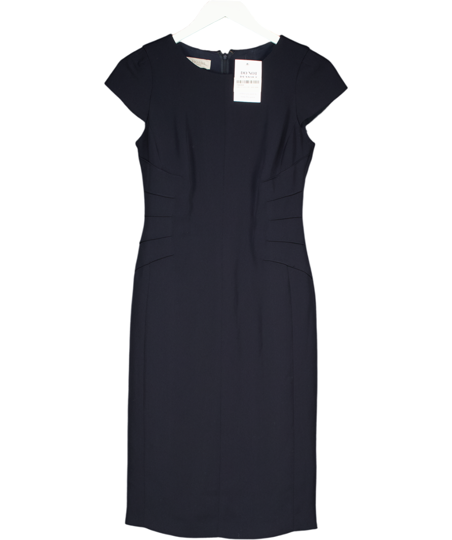 HOBBS Navy Blue Waist Detail Pencil Dress UK 8