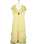 dorothy perkins Dp Luxe Cape Ruffle Midi Dress Yellow UK 14