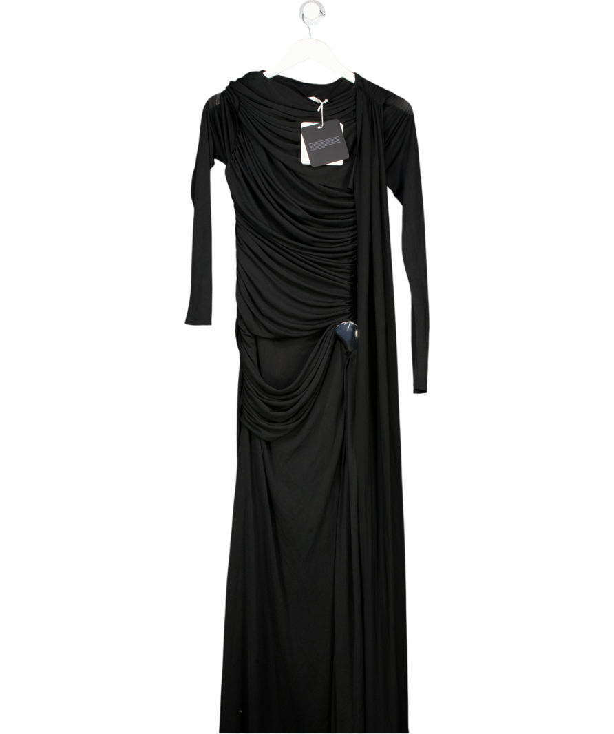 Chats by C.Dam Black Draped Detail Merri Dress UK 10