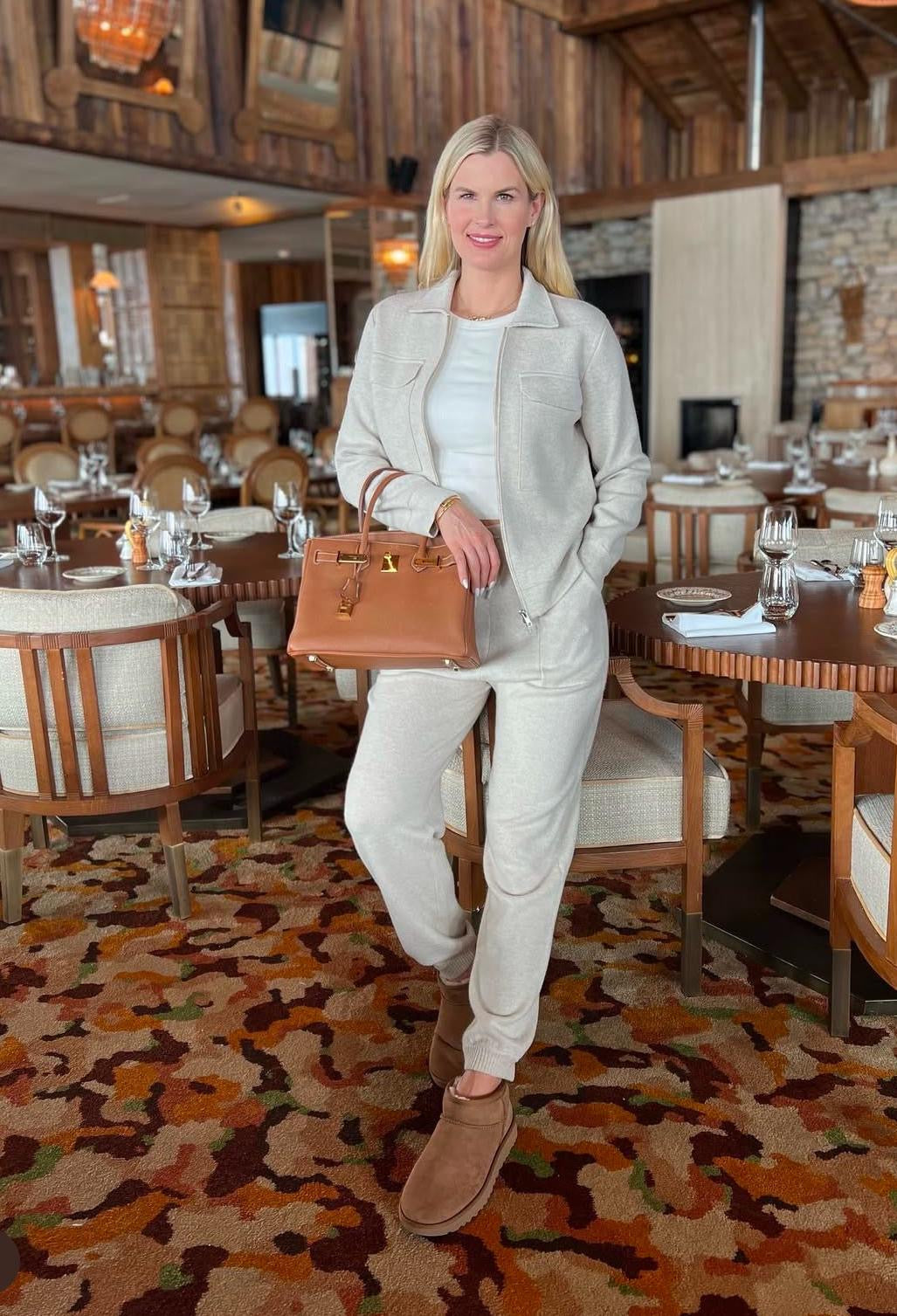 Piazza Castello Beige Impero Wide Leg Cashmere Trousers UK L