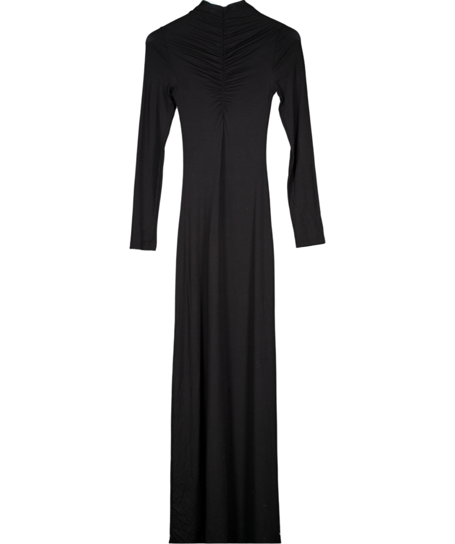 ASOS Black Long Sleeve Maxi Dress UK XXS-XS