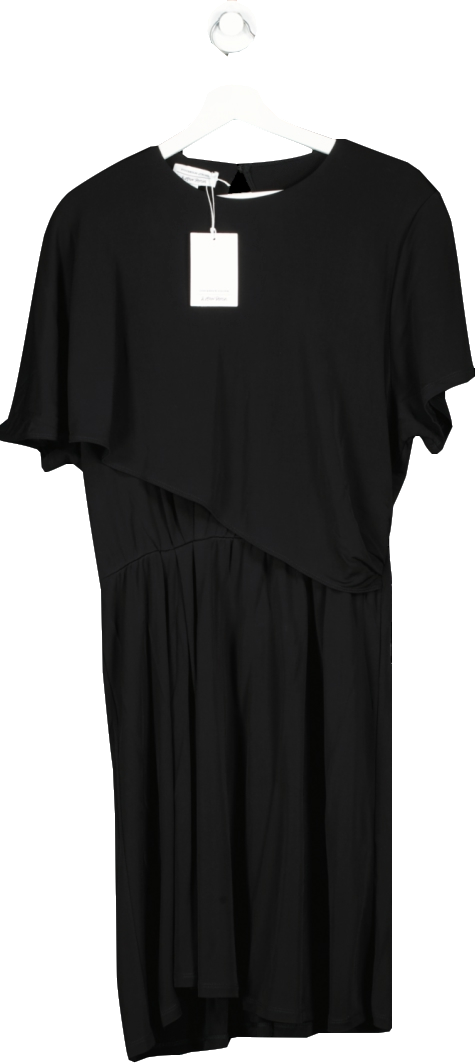 & Other Stories Black Short Sleeve Midi Dress UK L
