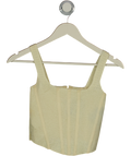 ZARA Yellow Crocket Knitted Corset Top UK S
