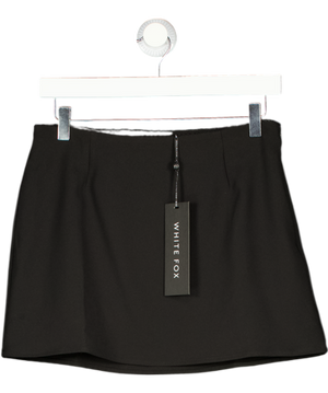 WHITE FOX Black Always Happy Hour Mini Skirt UK S