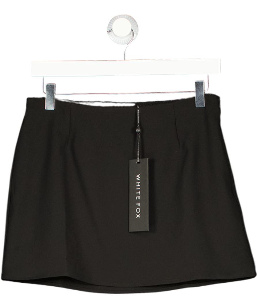 WHITE FOX Black Always Happy Hour Mini Skirt UK S