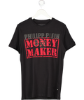 PHILIPP PLEIN Black "money Maker"  Logo T-shirt UK M