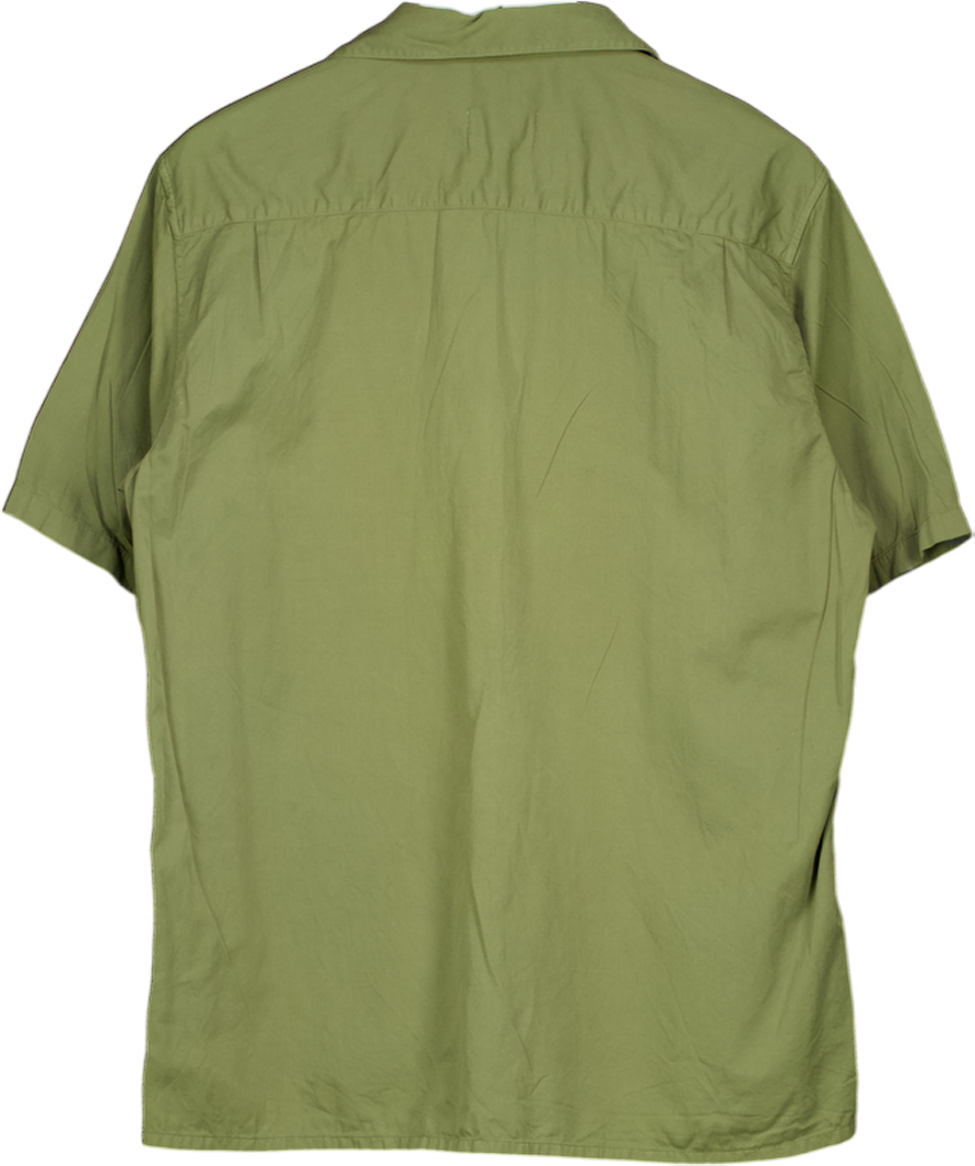OCTOBRE EDITIONS Green 100% Cotton Short Sleeve Shirt UK M