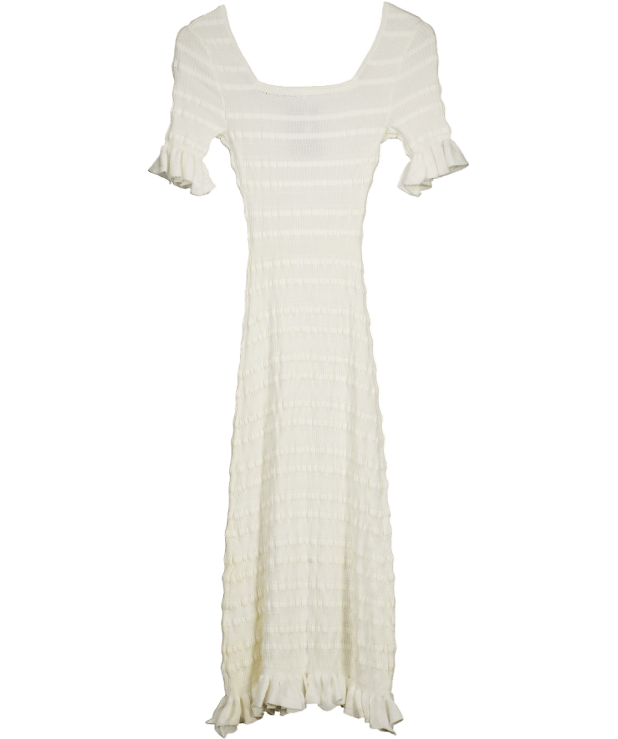 AAVELLE Cream Light Weight Knit Dress (chantilly) UK S - Reliked