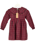 Next Kids Red Tartan Oversize Collar Dress 6 - 7years 6 Years