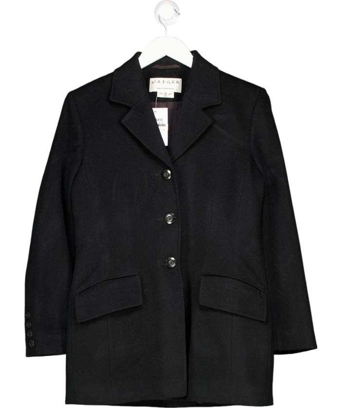 Jaeger Black Wool Blazer UK 10