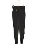 HOLLAND COOPER Premium High Rise Breeches Black Crystal Logo UK 6