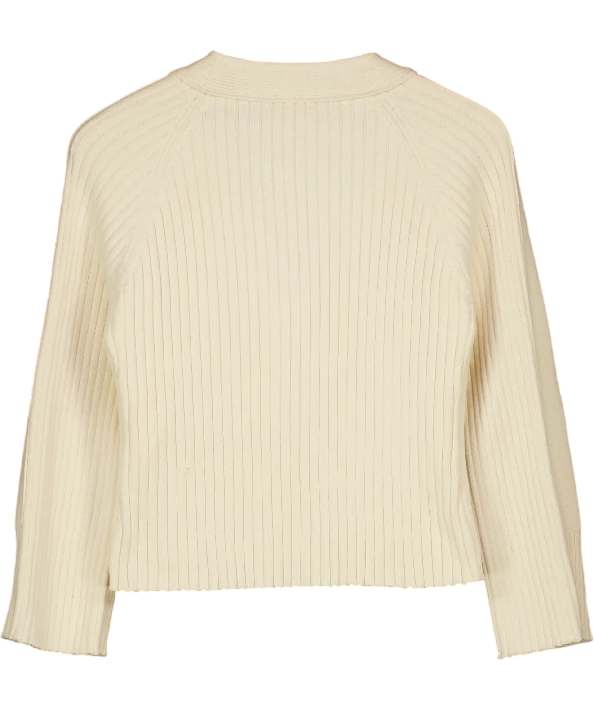KAREN MILLEN Cream Petite Cotton Knitted Button Cardigan UK S