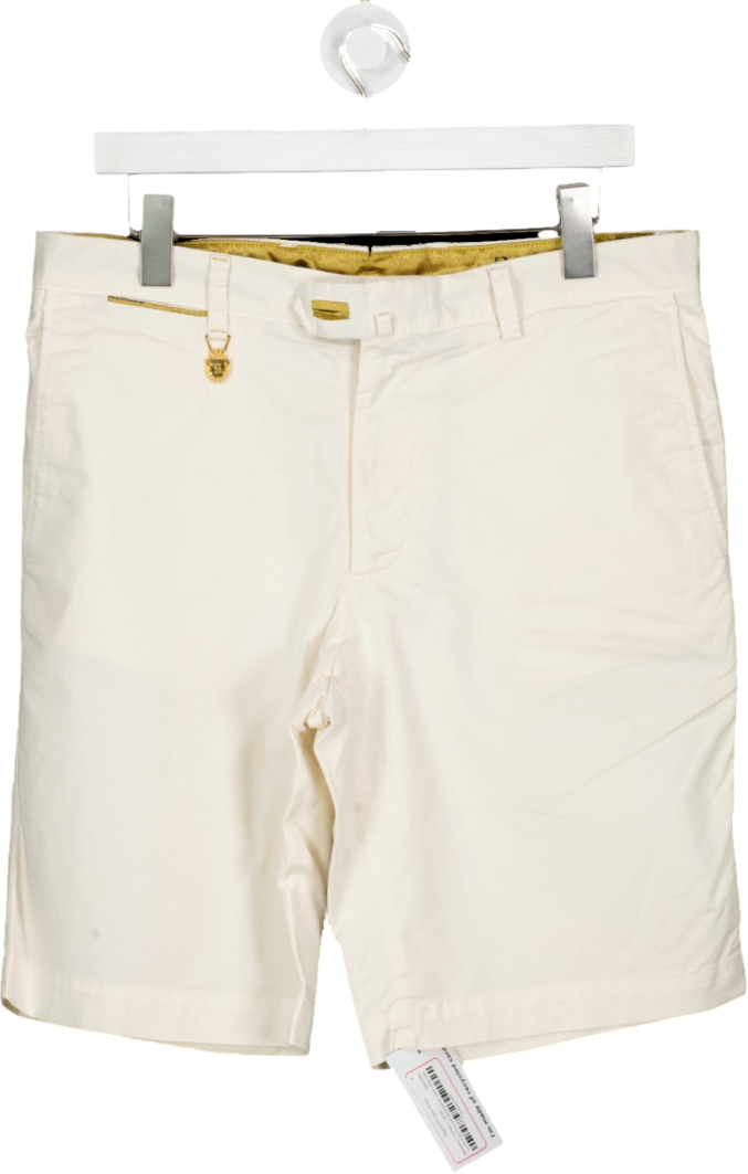 Billionaire Cream Regular Fit Chino Shorts UK M