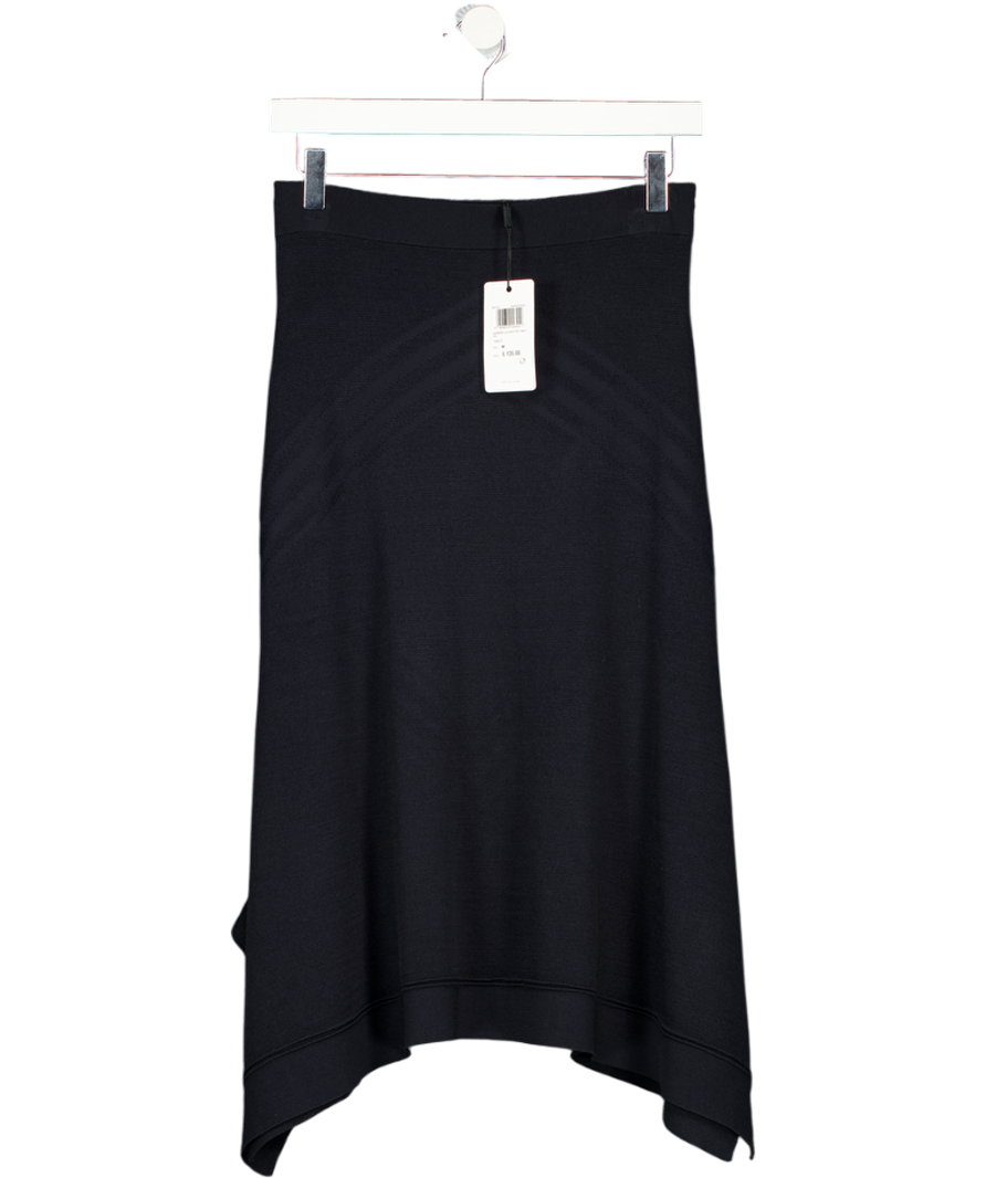 REISS Blue Gabriella Knitted Midi Skirt UK M