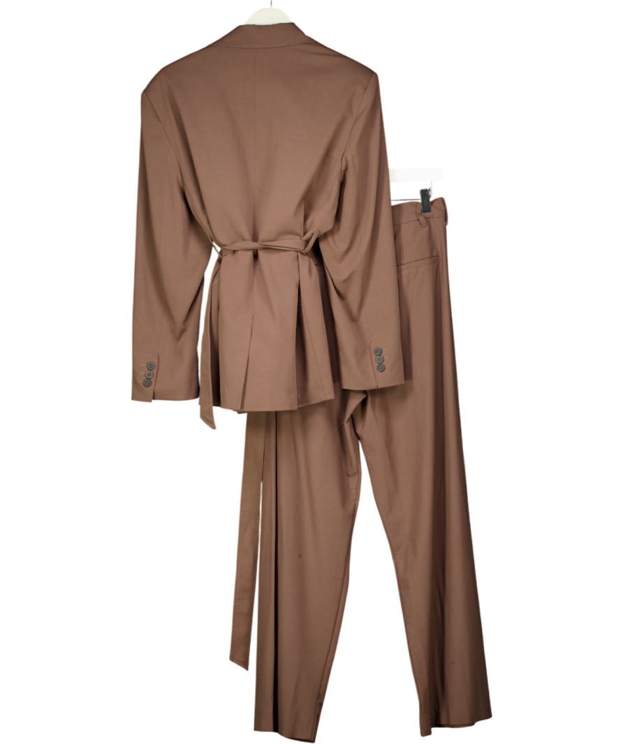 ZARA Brown Chocolate 2-piece Trousers ( Uk Xs) And Jacket UK M/L