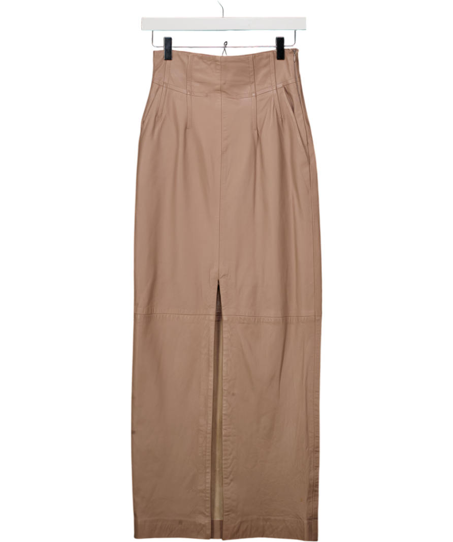 Karen Millen Pink Lamb Leather Pencil Skirt UK 6