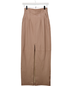 Karen Millen Pink Lamb Leather Pencil Skirt UK 6