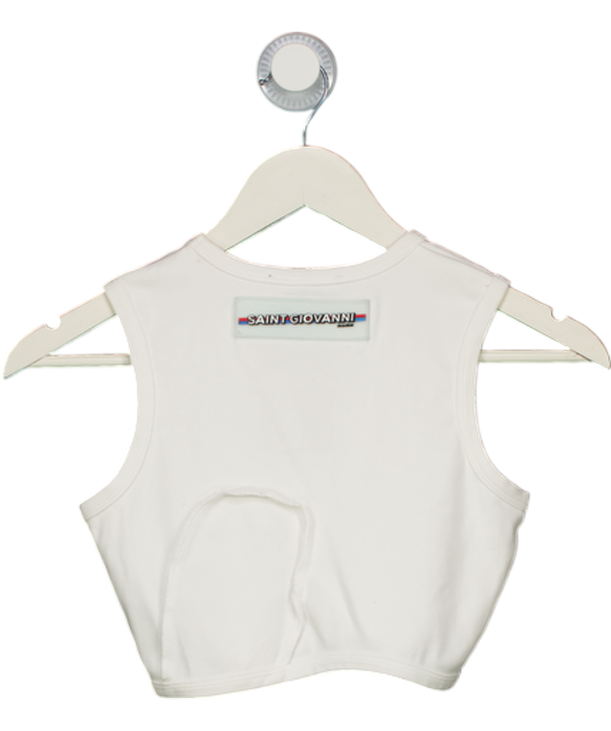 Saint Giovanni White Rosso Amour Bralette UK M