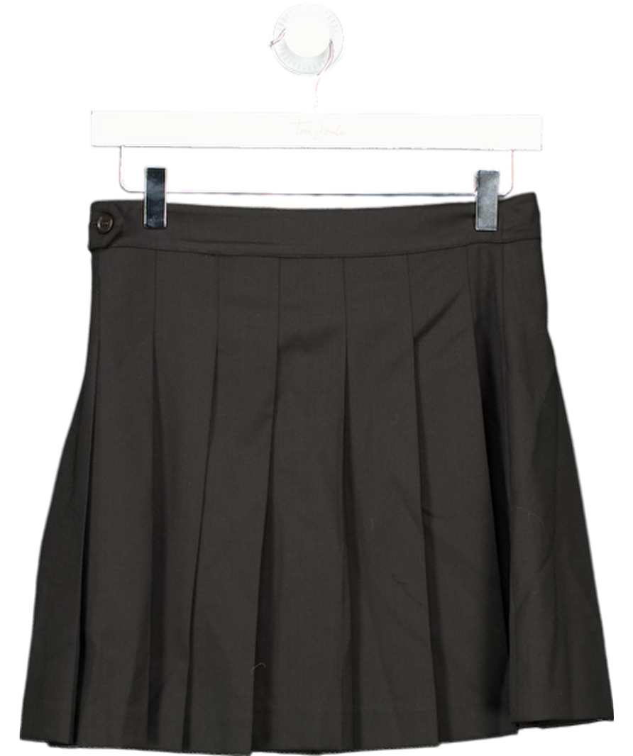 Tommy Hilfiger Black Timeless Wool Blend Pleated Mini Skirt UK 6
