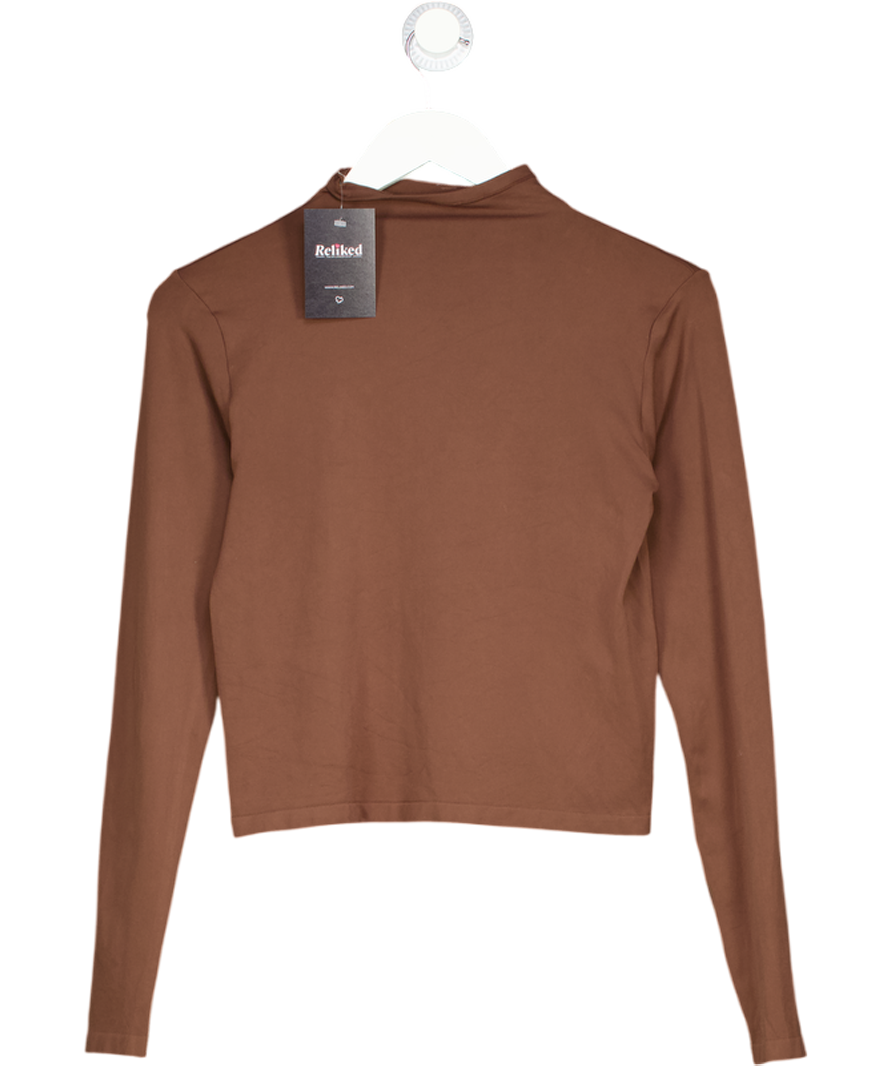 SKIMS Brown Long Sleeve T-shirt UK XL