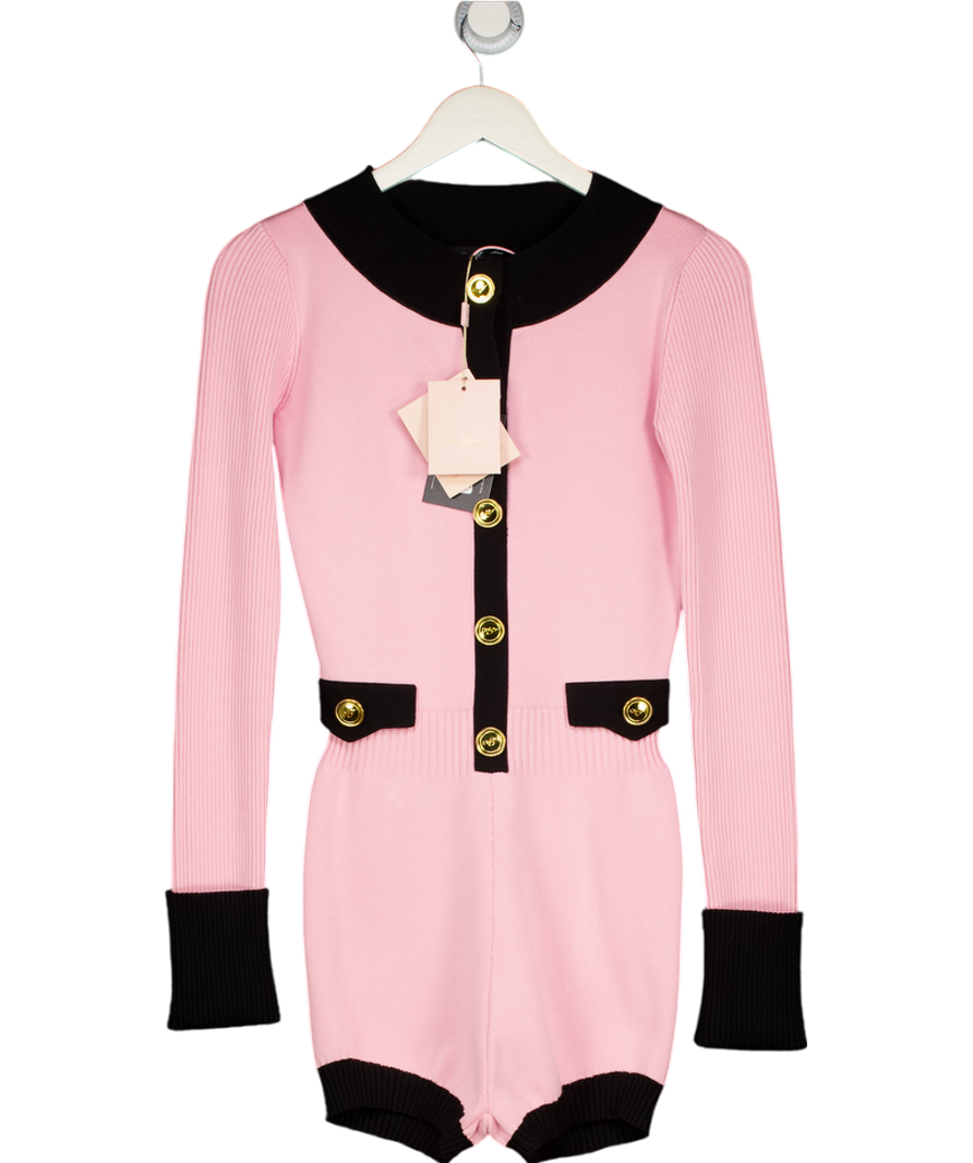 NANA JACQUELINE Pink / Black Matilda Romper UK S
