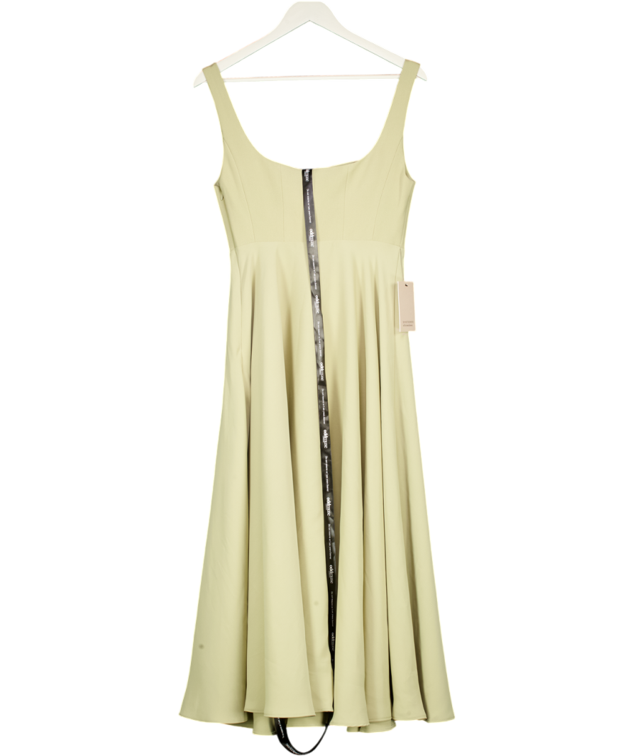 ODDMUSE Square Neck Midi Dress - Sage Green UK M