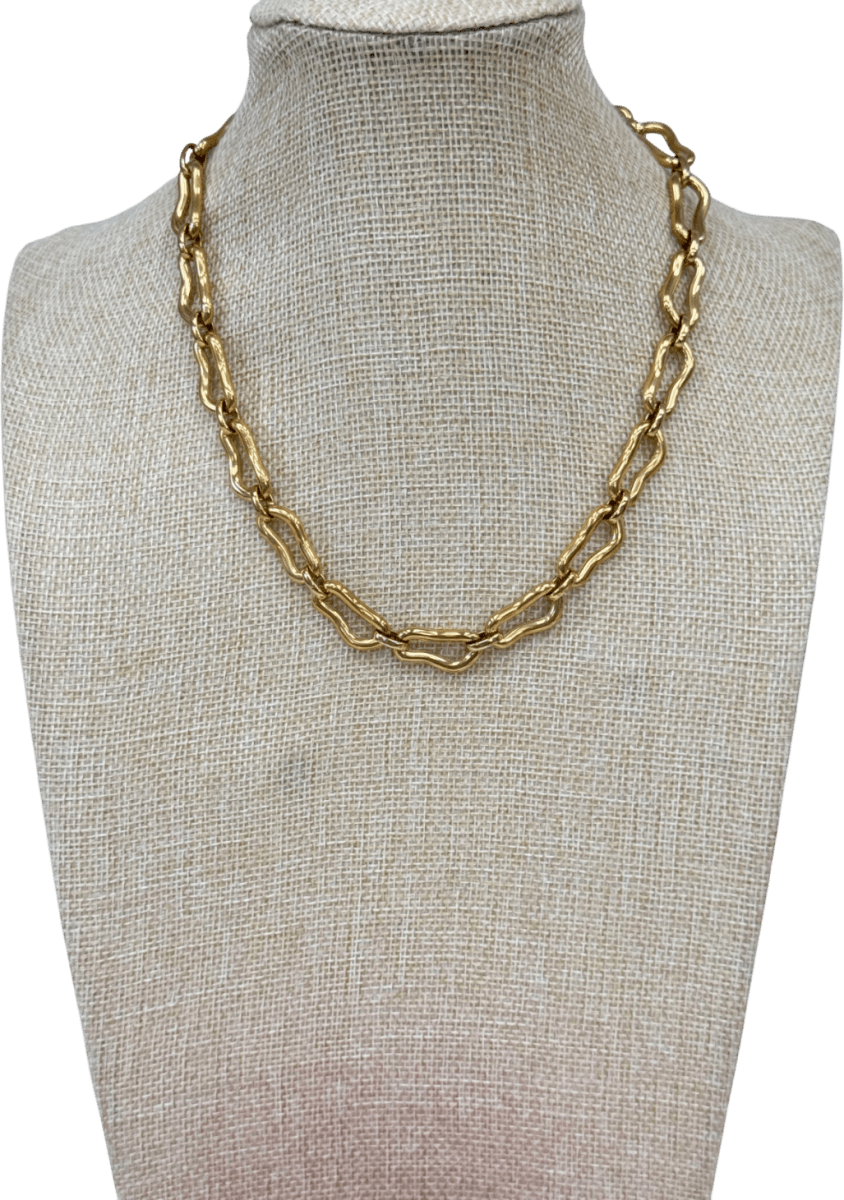 Abbot Lyon 18k Gold plated Molten Link Necklace (gold) One Size - Reliked