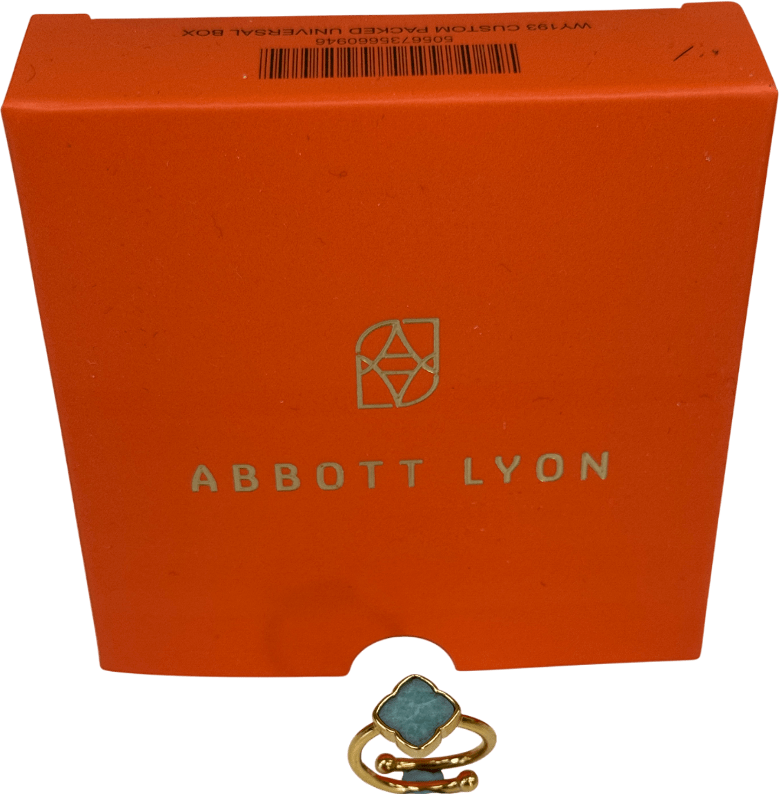 Abbott Lyon 18k Gold plated Amazonite Clover Ring (gold) One Size - Reliked