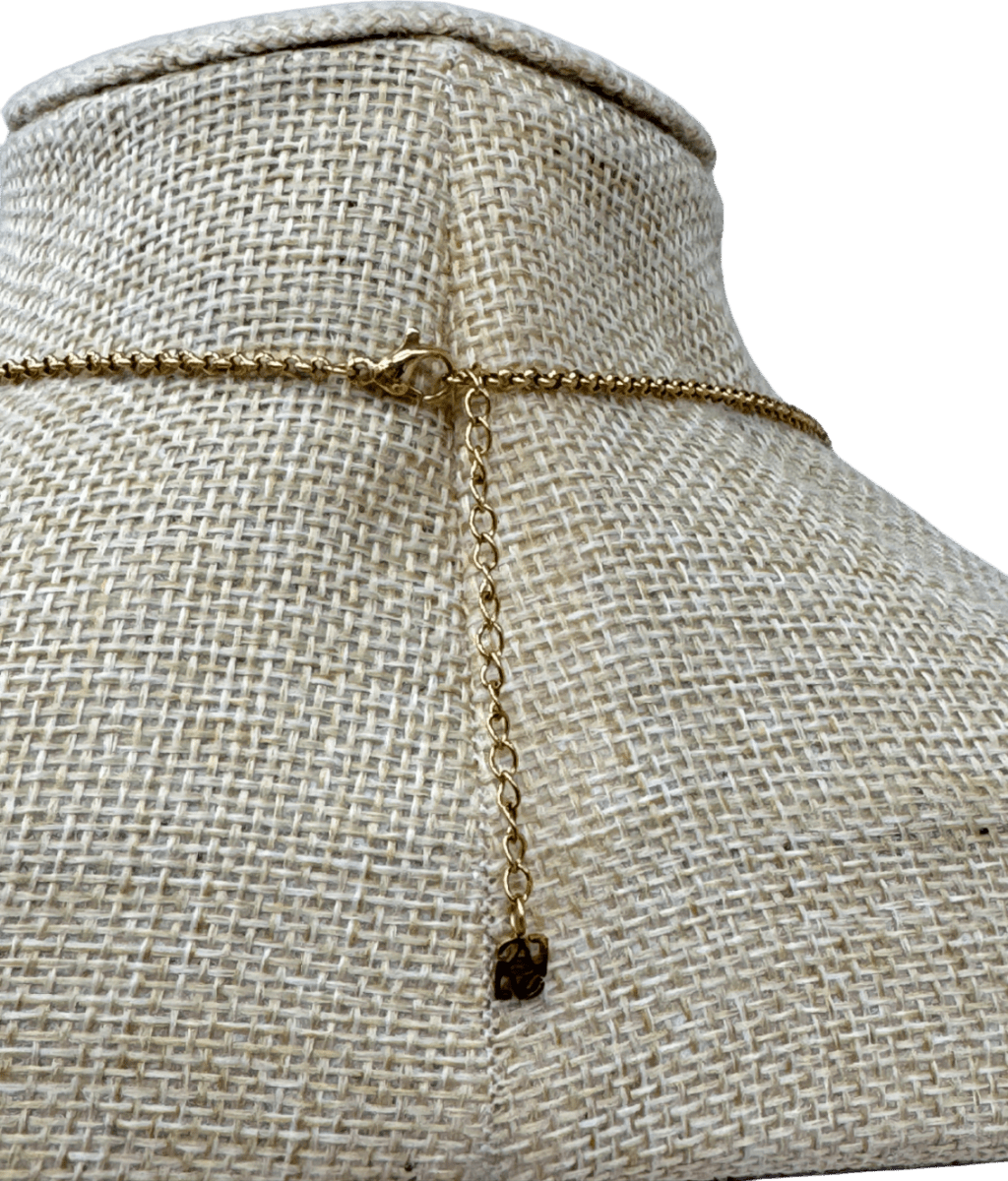 Abbott Lyon 18k Gold plated Amazonite & Fluted Clover Necklace (gold) One Size - Reliked