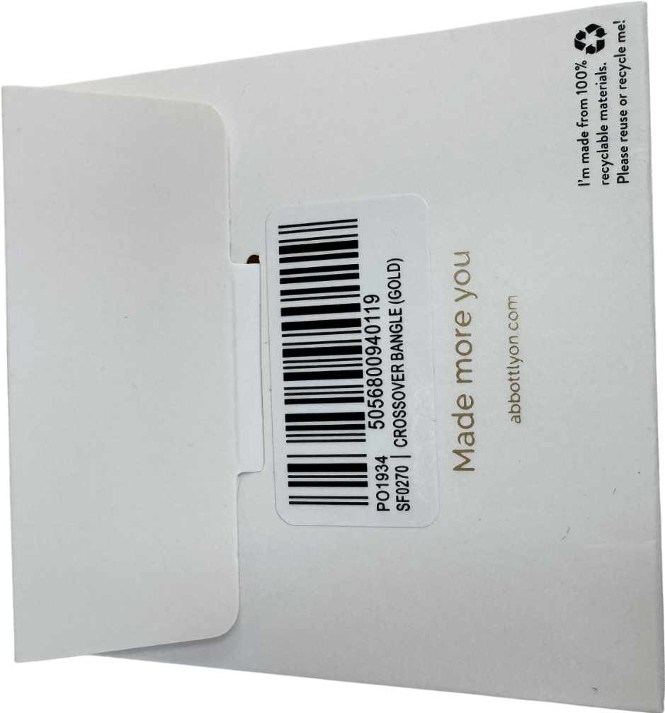 Abbott Lyon 18k Gold plated Crossover Bangle (gold) One Size - Reliked