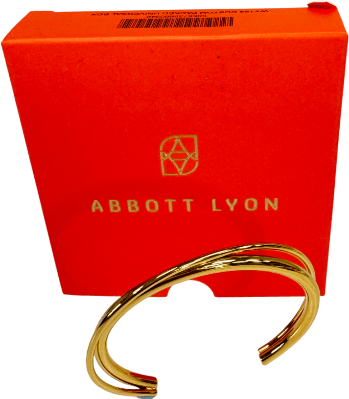 Abbott Lyon 18k Gold plated Crossover Bangle (gold) One Size - Reliked