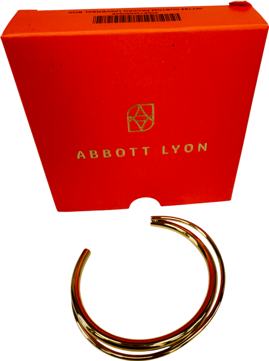 Abbott Lyon 18k Gold plated Crossover Bangle (gold) One Size - Reliked