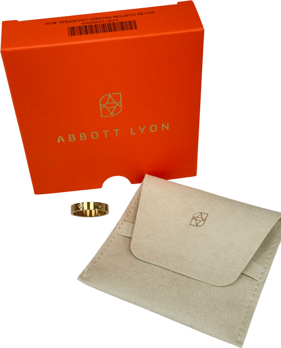 Abbott Lyon 18k Gold plated Crystal Heart Ring (gold) - Size Uk N - Reliked