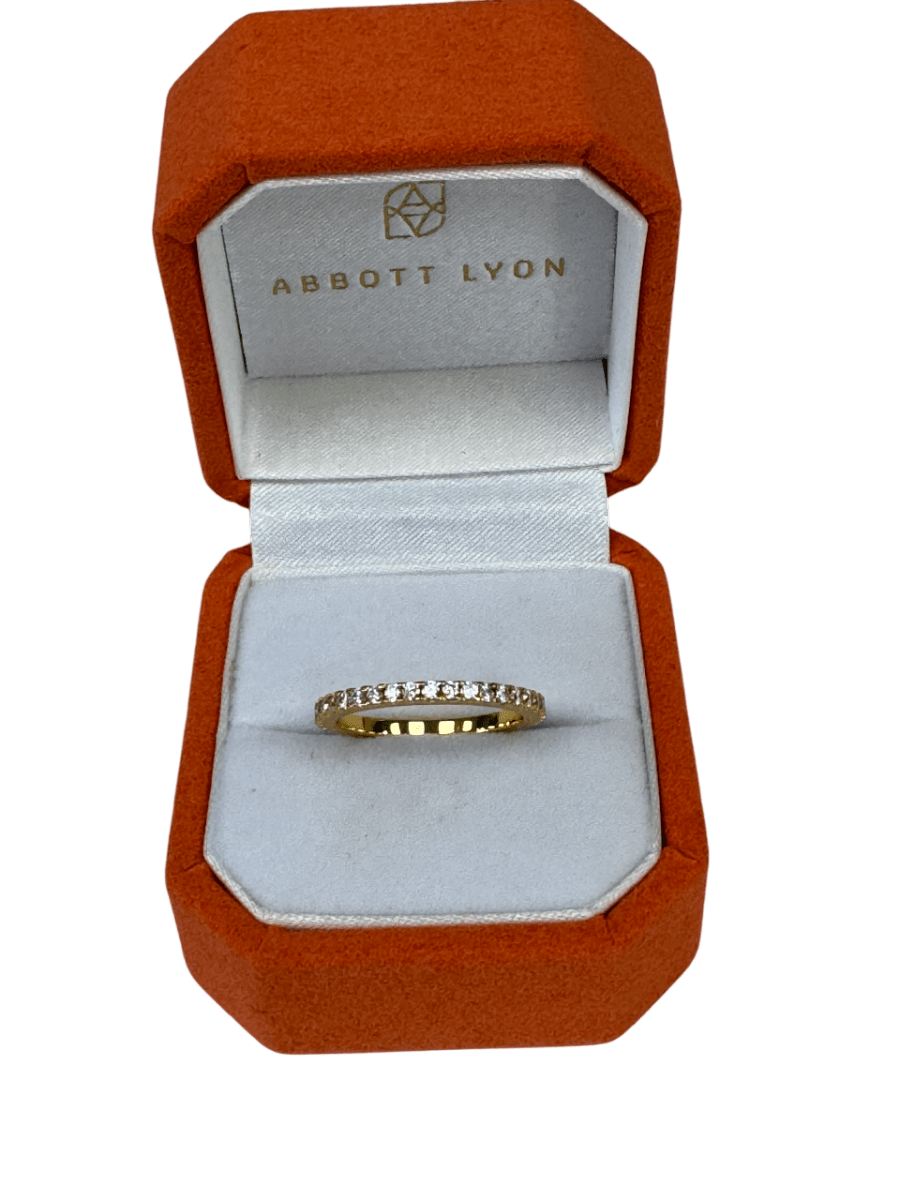 Abbott Lyon 18k Gold plated Eternity Ring (gold) Size L - Reliked