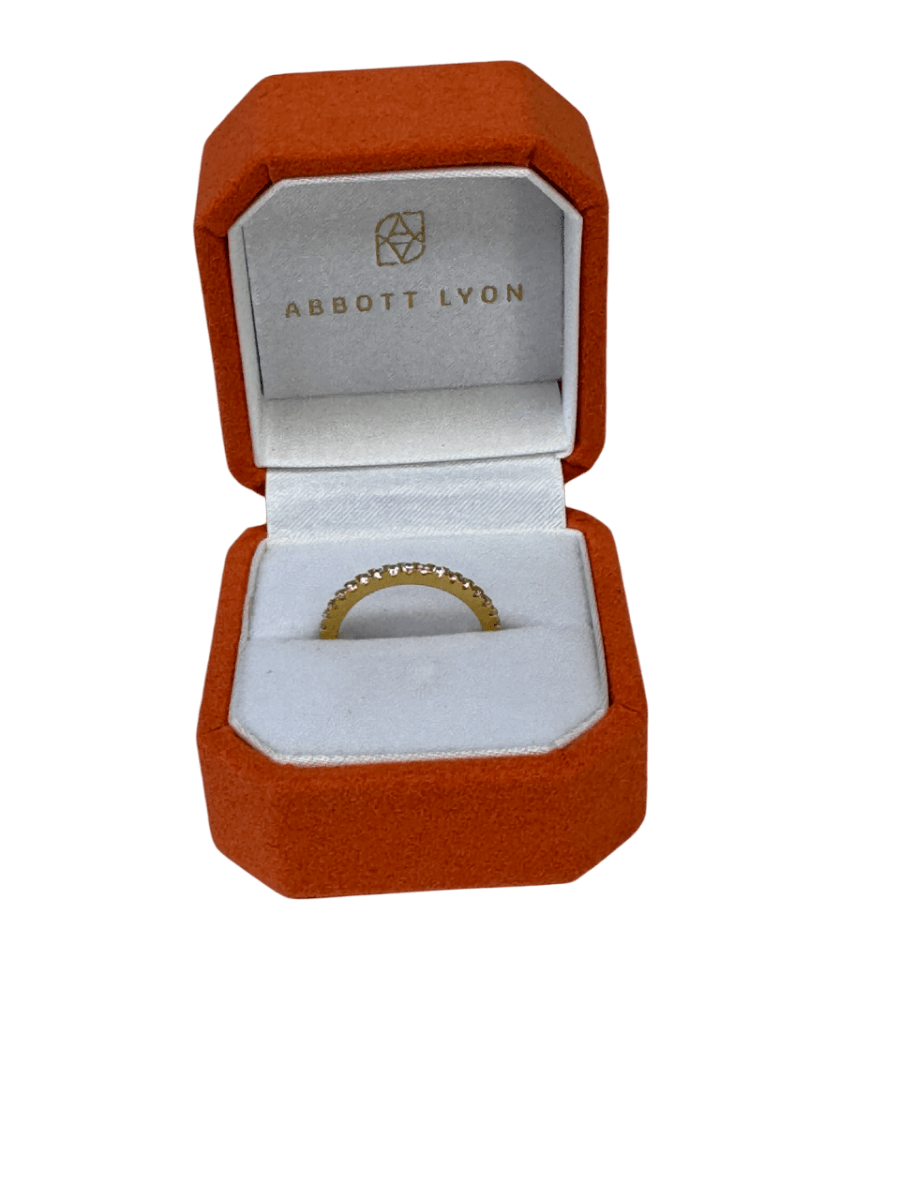 Abbott Lyon 18k Gold plated Eternity Ring (gold) Size L - Reliked