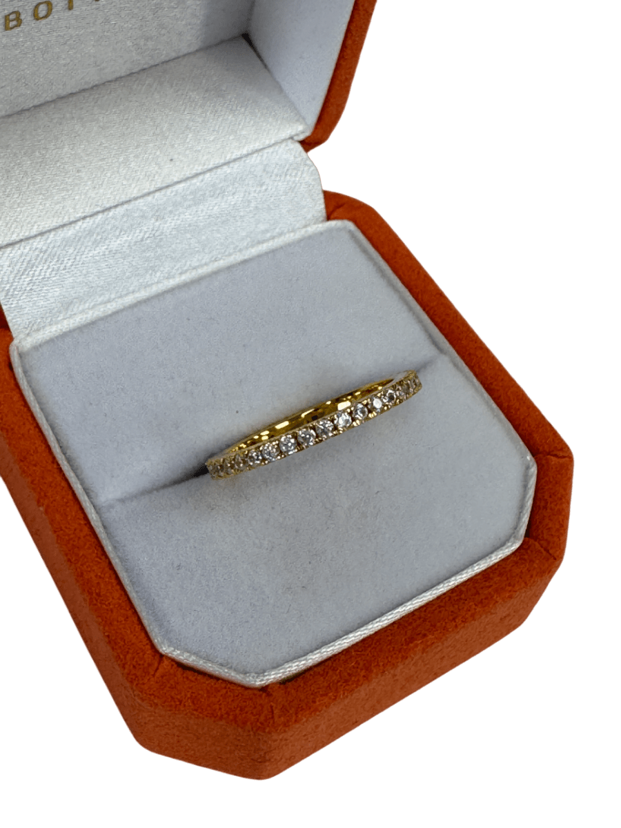 Abbott Lyon 18k Gold plated Eternity Ring (gold) Size L - Reliked