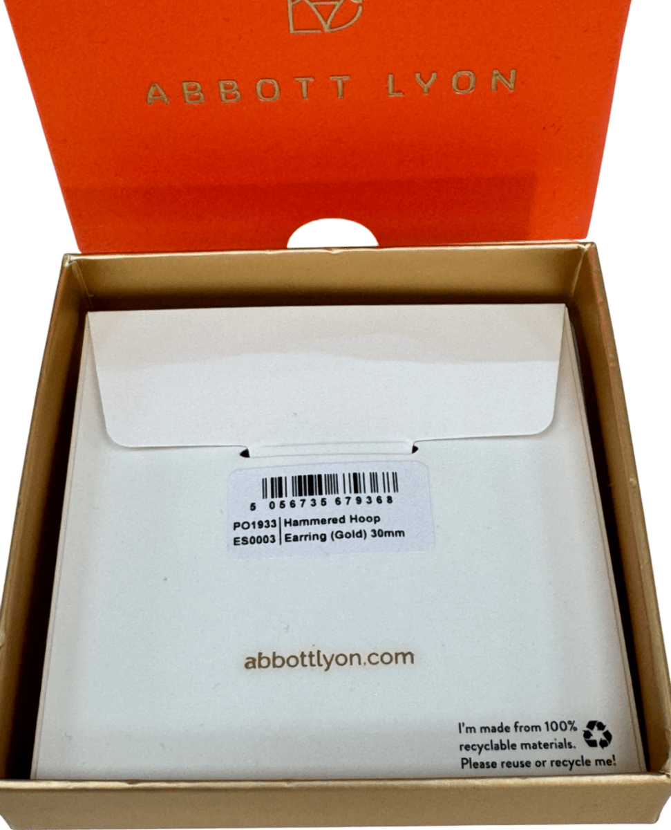 Abbott Lyon 18k Gold plated Large Hammered Hoop Earring (gold) One Size - Reliked