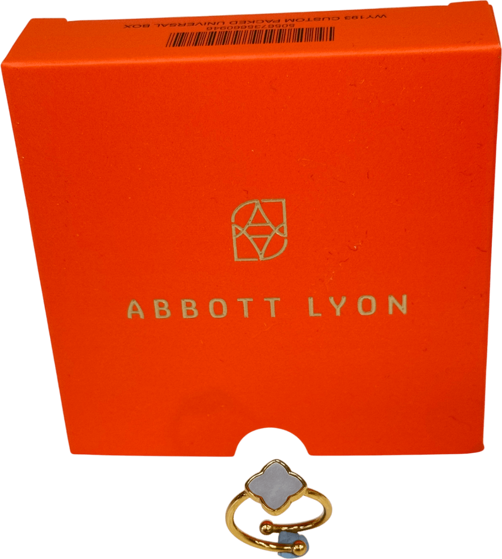 Abbott Lyon 18k Gold plated Pearl Clover Ring (gold) One Size - Reliked