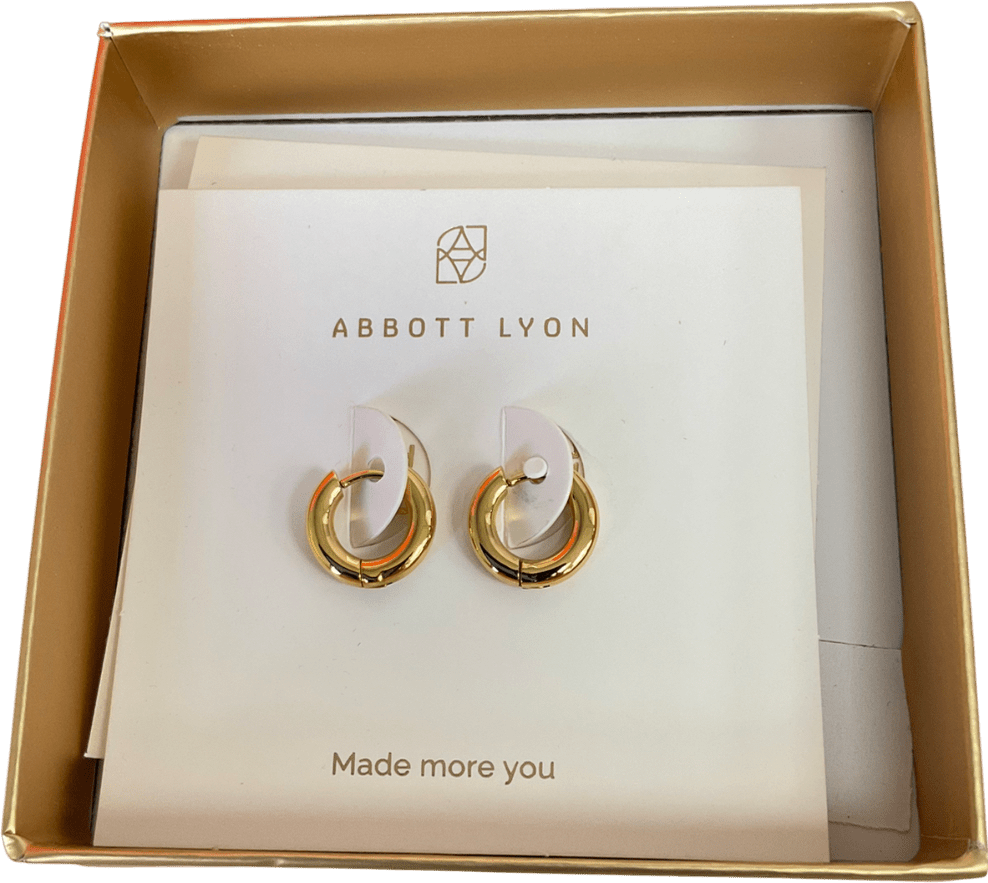 Abbott Lyon 18k gold plated Small Chunky Huggie Hoop Earrings - Reliked