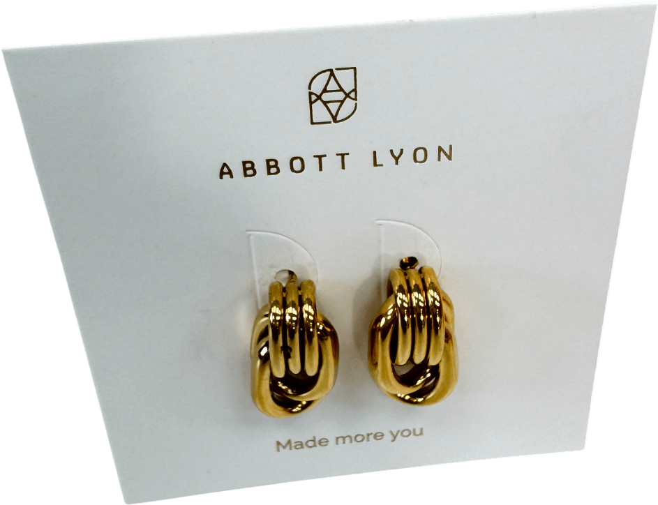 Abbott Lyon 18k Gold plated Statement Knot Studs (gold) One Size - Reliked
