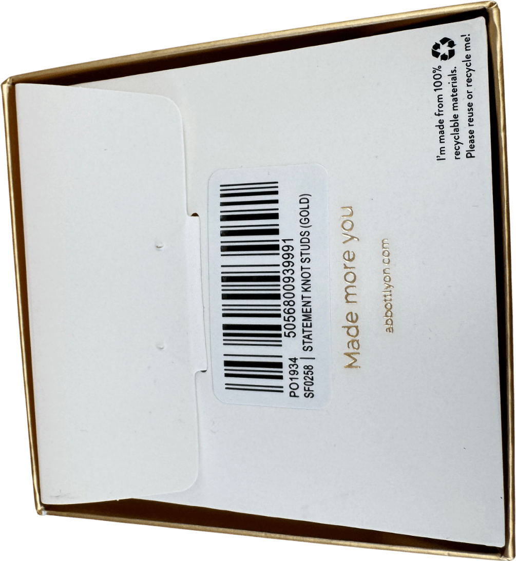 Abbott Lyon 18k Gold plated Statement Knot Studs (gold) One Size - Reliked