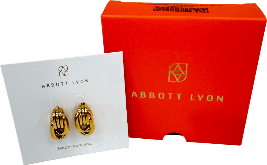 Abbott Lyon 18k Gold plated Statement Knot Studs (gold) One Size - Reliked