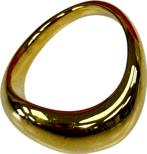 Abbott Lyon 18k Gold plated Statement Molten Ring (gold) Size P - Reliked